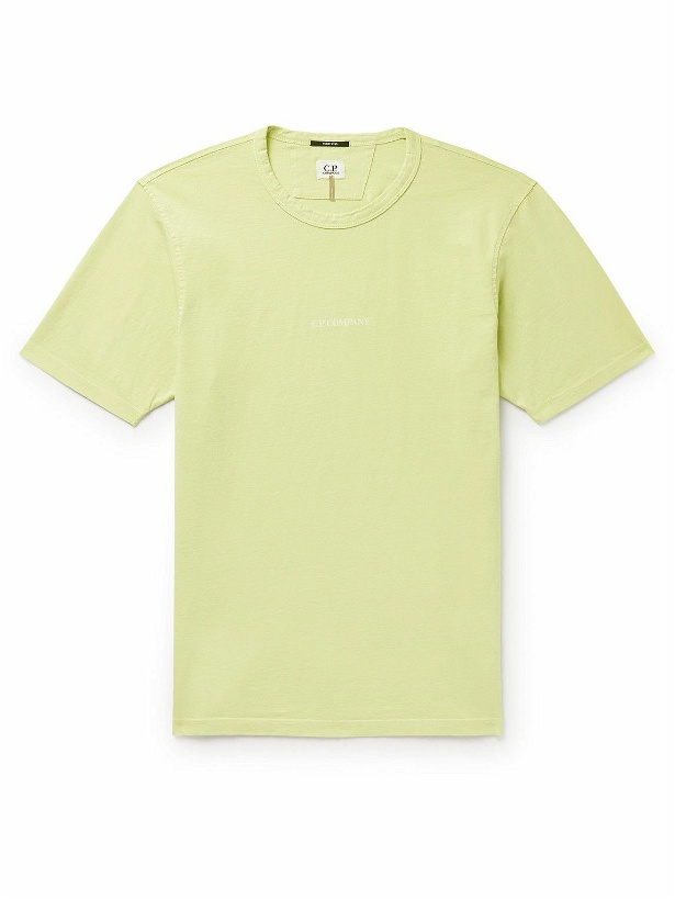 Photo: C.P. Company - Resist-Dyed Logo-Print Cotton-Jersey T-Shirt - Yellow