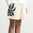 MKI Men's Botanical Print Wide Leg Shorts in Bone