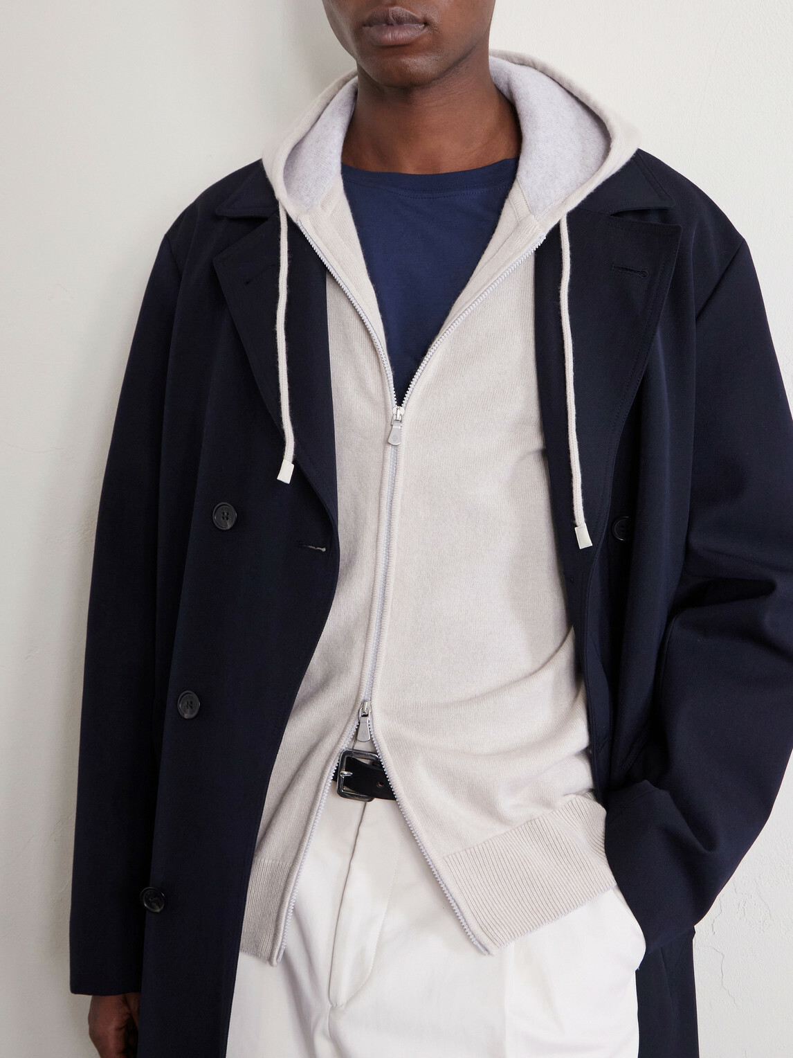 Eleventy - Cashmere Zip-Up Hoodie - Neutrals