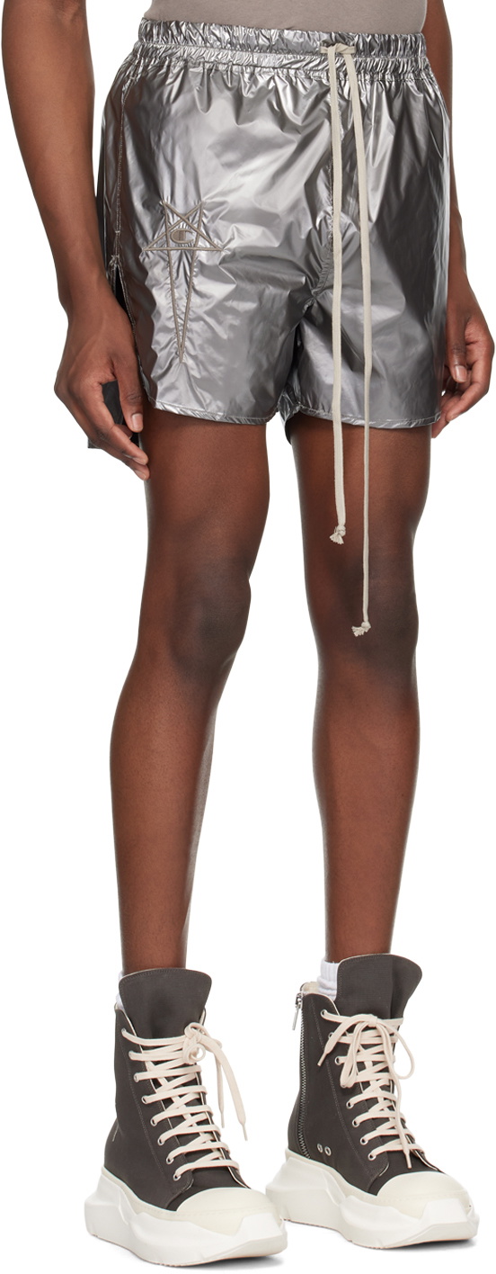 Rick Owens Silver Champion Edition Dolphin Shorts Rick Owens