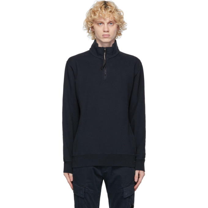 Photo: C.P. Company Navy Fleece Zip-Up Sweater