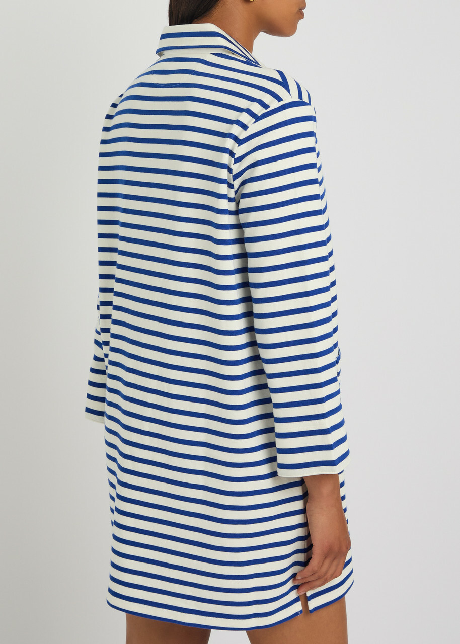 Polo Ralph Lauren Striped Cotton Mini Tunic Dress Blue