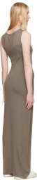 SKIMS Taupe Smooth Layers Long Boat Neck Maxi Dress