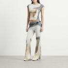 Kijun Women's Print Cap Sleeve Top in Charcoal