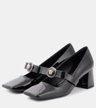 Versace Gianni Ribbon 55 leather pumps