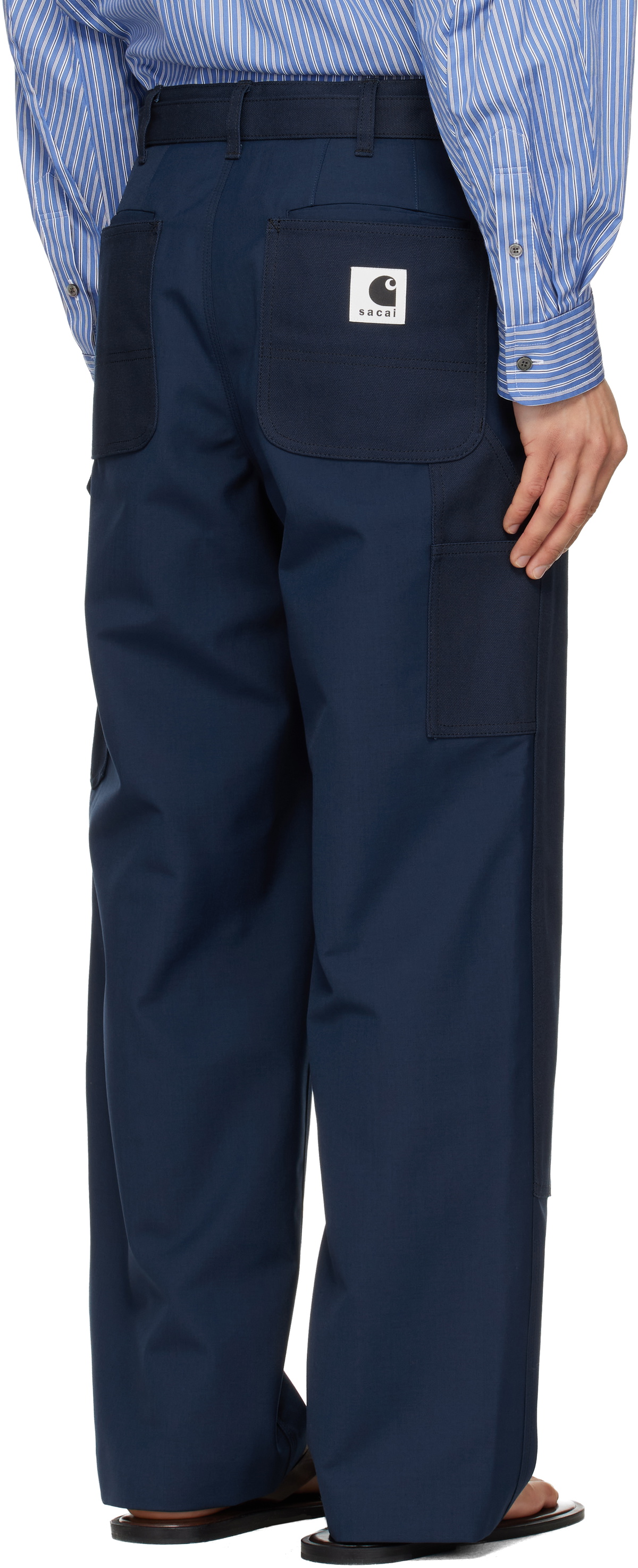 sacai Navy Carhartt WIP Edition Duck Trousers
