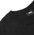Stüssy - Logo-Print Cotton-Jersey T-Shirt - Black
