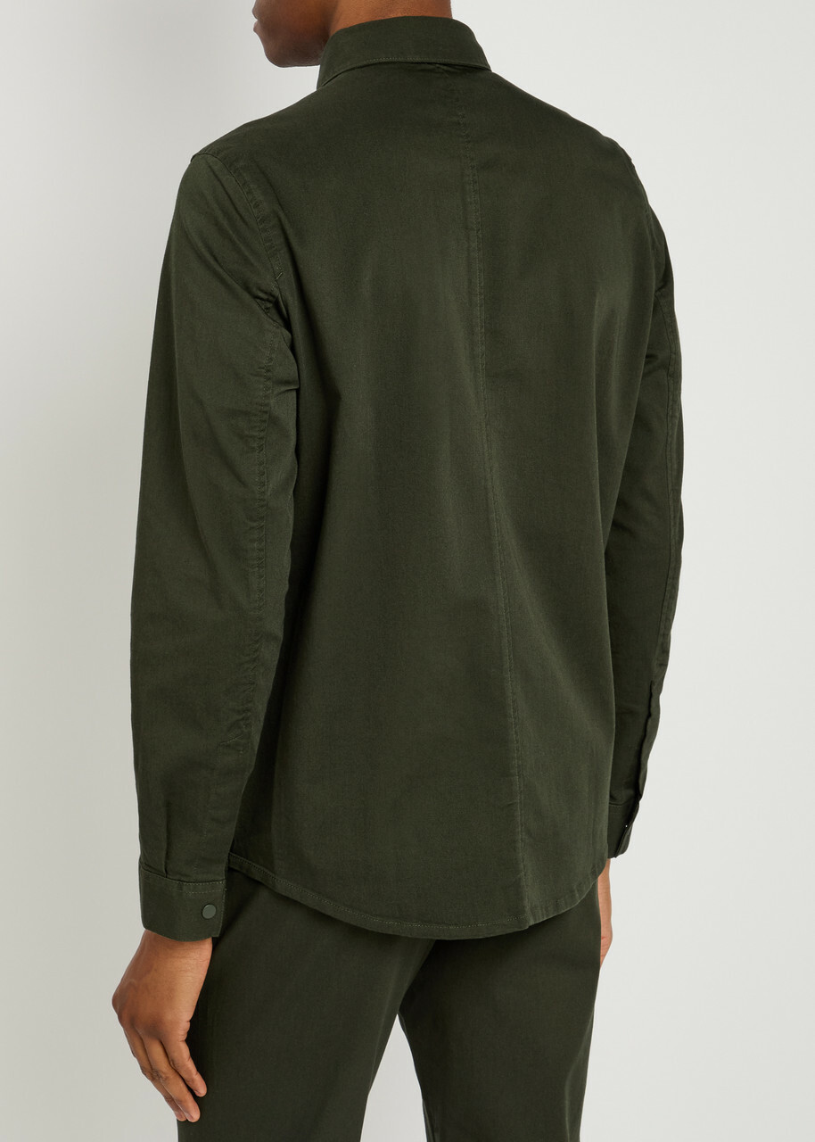 Lestrange Stretch-cotton Overshirt Khaki