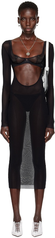 Photo: Jean Paul Gaultier Black Shayne Oliver Edition Midi Dress