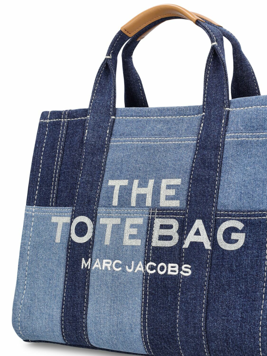 MARC JACOBS The Medium Tote Denim Patches Bag Marc Jacobs
