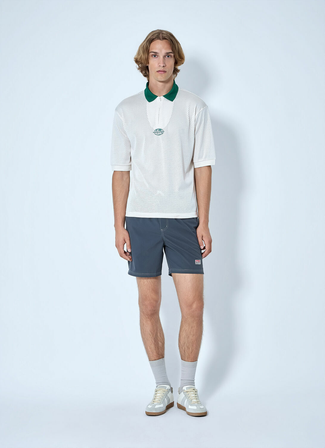 Metalwood Quarter Zip Jersey Polo Shirt