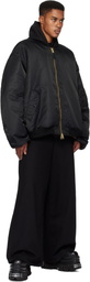 VETEMENTS Black Alpha Industries Edition Double Zip Reversible Bomber Jacket