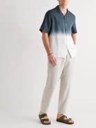 Portuguese Flannel - Convertible-Collar Dip-Dyed Linen Shirt - White