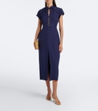 Alessandra Rich Silk jacquard midi dress