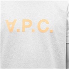 A.P.C. Men's VPC Colour Logo T-Shirt in Ecru Marl/Orange