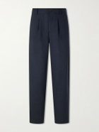 Oliver Spencer - Oxford Straight-Leg Striped Linen Drawstring Trousers - Blue