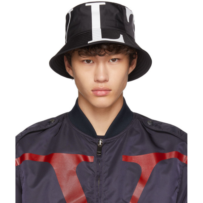 Valentino Black Valentino Garavani VLTN Bucket Hat Valentino Garavani