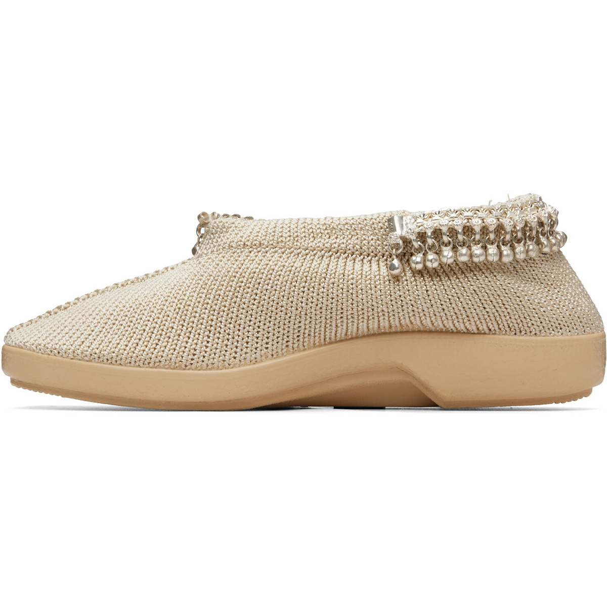 RESCHA SSENSE Exclusive Beige Jewel Slip-on Loafers