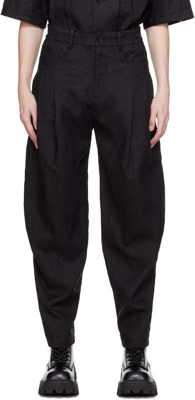 Photo: Feng Chen Wang Black Distressed Trousers