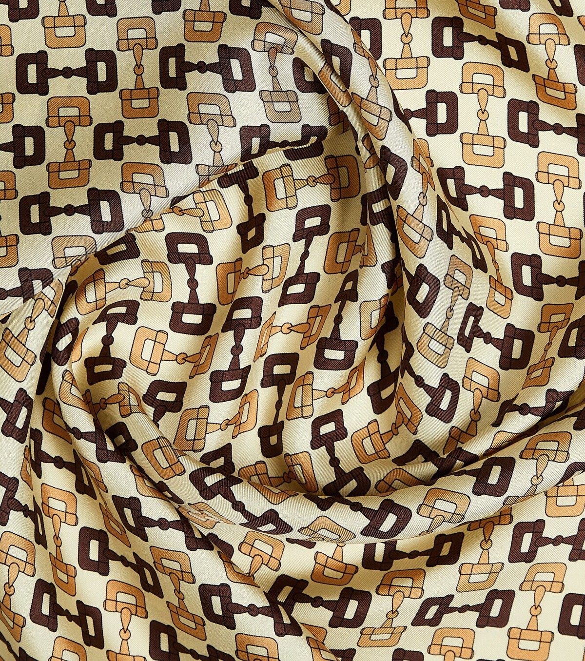 Neutral GG Supreme-jacquard horsebit-print silk scarf, Gucci
