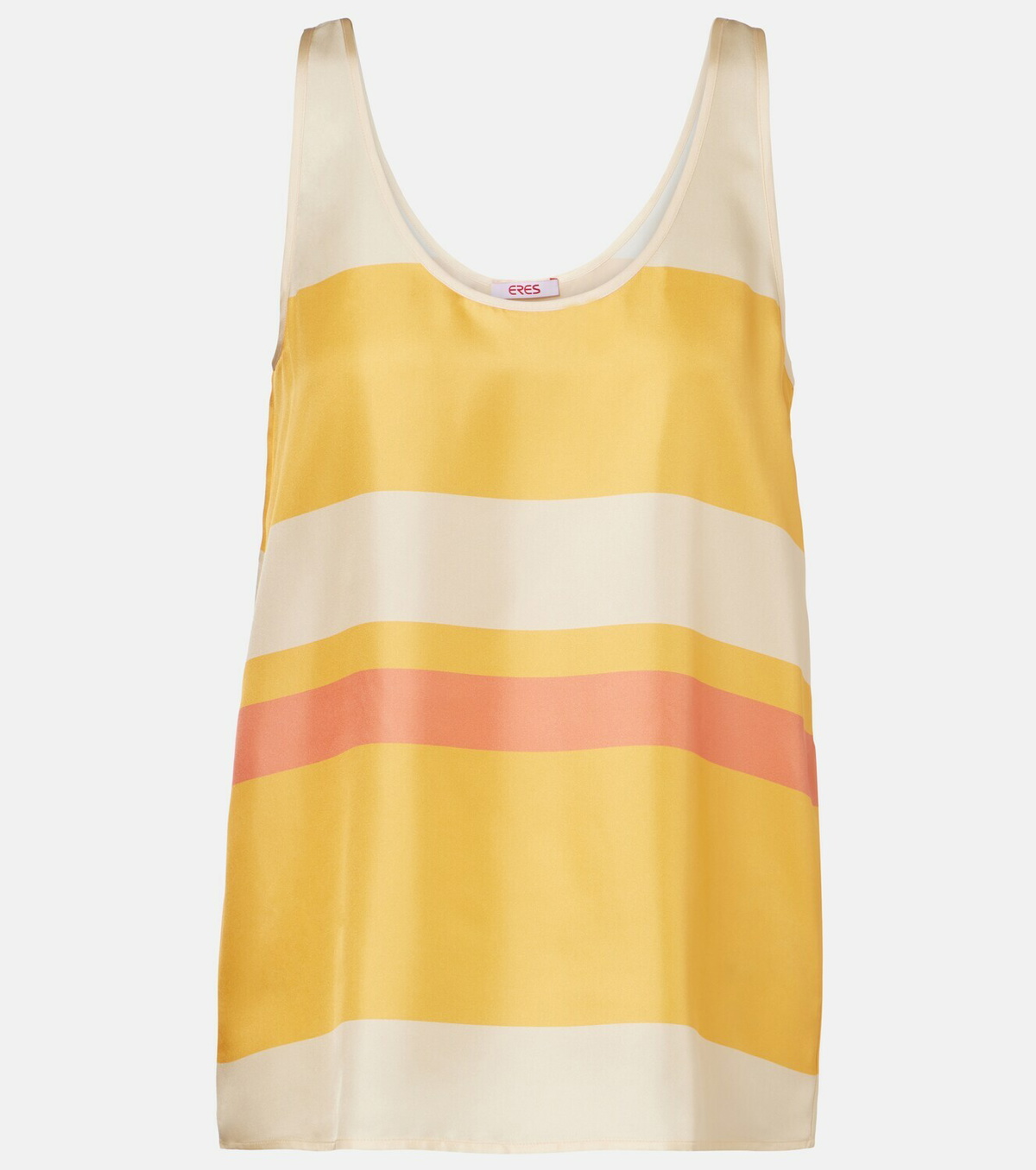 Eres Sorbets striped silk twill top