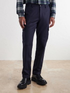 Mr P. - Straight-Leg Wool-Flannel Cargo Trousers - Blue