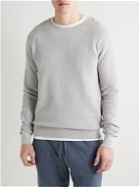 Onia - Waffle-Knit Cotton and Cashmere-Blend Sweater and Beanie Set - Gray