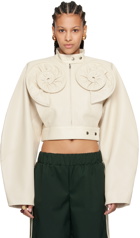 FIDAN NOVRUZOVA Off-White Malvina Leather Jacket