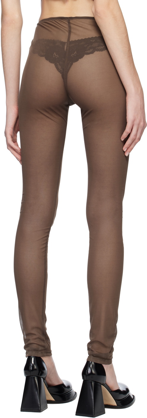 Anna Sui SSENSE Exclusive Brown Leggings Anna Sui