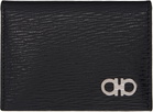 Ferragamo Black Gancini Credit Card Holder