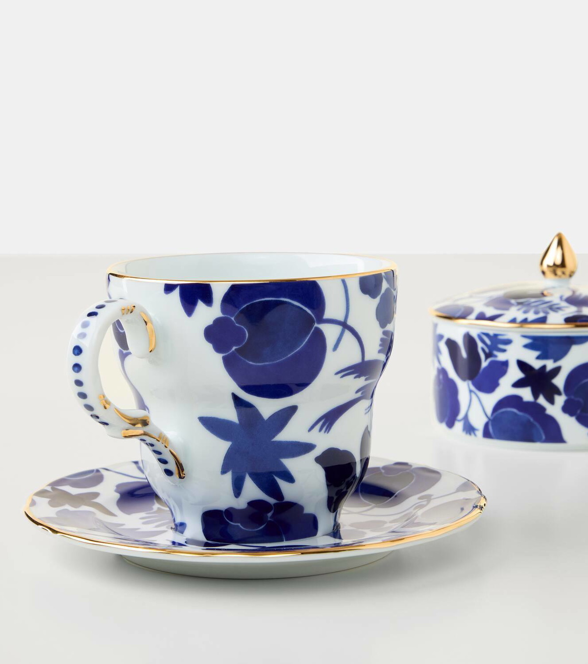 La DoubleJ Mama floral porcelain teacup and saucer set