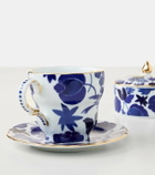 La DoubleJ Mama floral porcelain teacup and saucer set