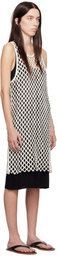 BITE White & Black Evening Lace Shift Midi Dress