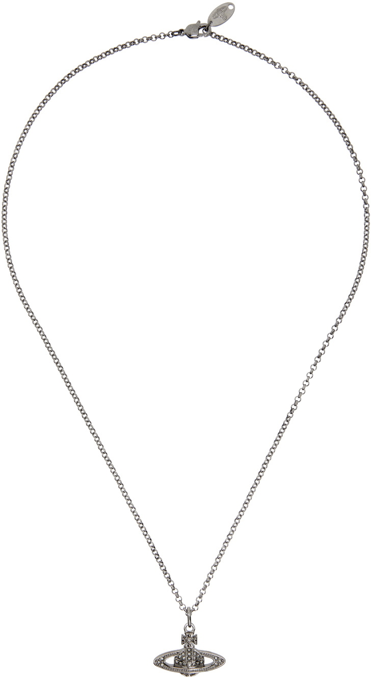 Vivienne Westwood Gunmetal Mini Bas Relief Necklace Vivienne