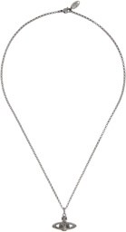 Vivienne Westwood Gunmetal Mini Bas Relief Necklace