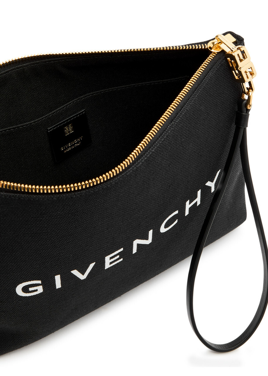 Givenchy Travel Logo Canvas Pouch - Black - One Size Givenchy