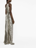 Maria Lucia Hohan Silver Jolene One-Shoulder Maxi Dress