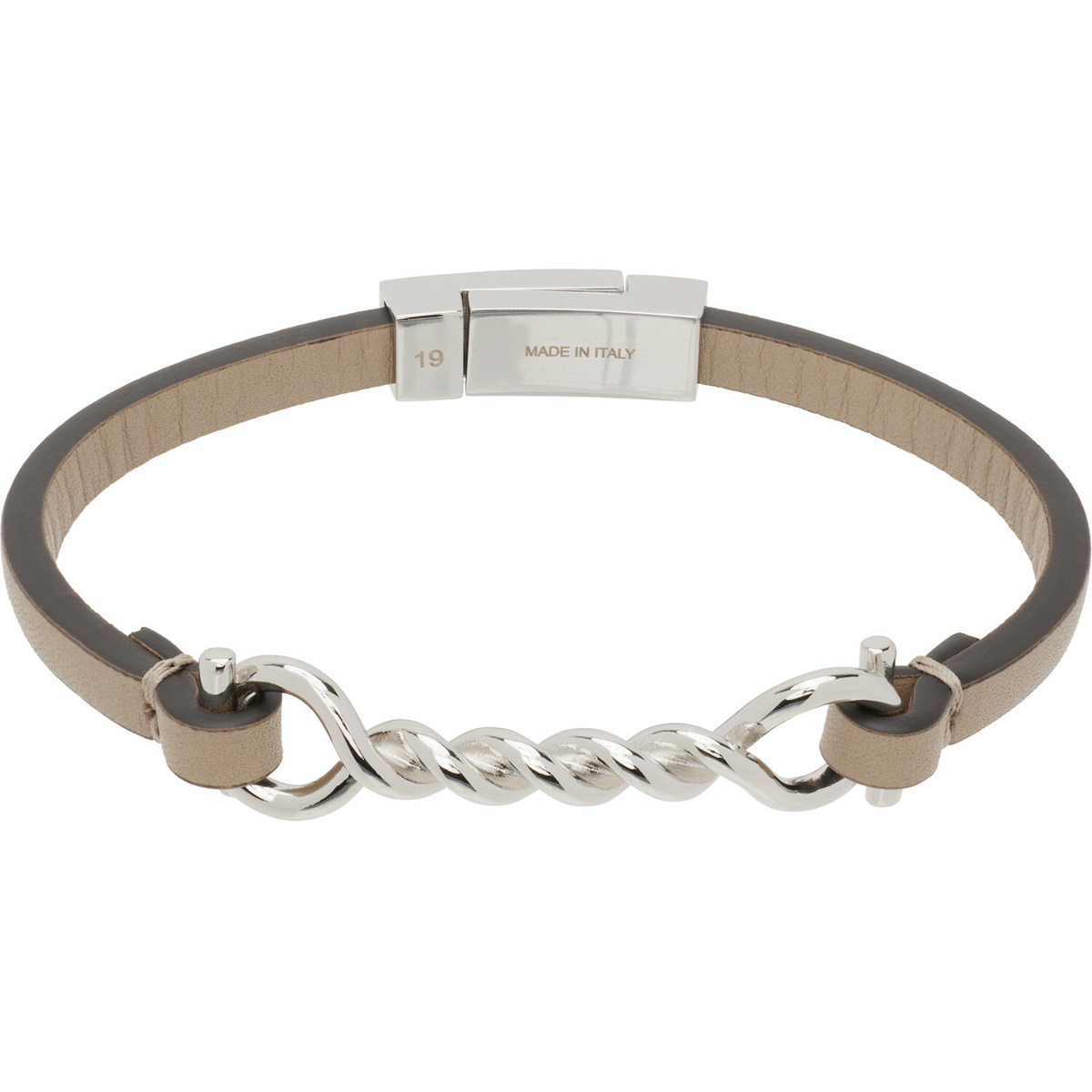 Ferragamo Gancini Leather Bracelet