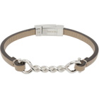 Ferragamo Gancini Leather Bracelet