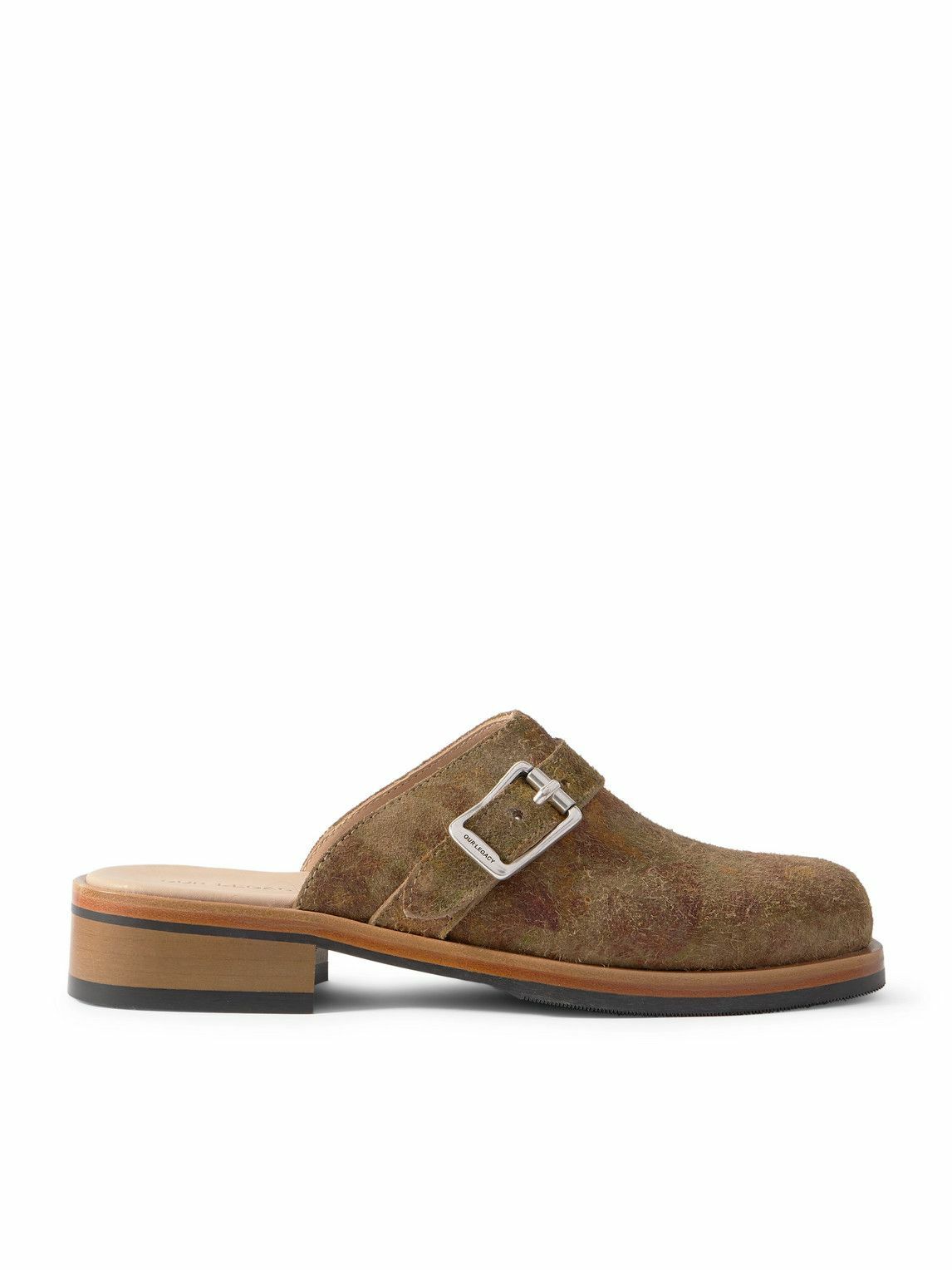 Our Legacy - Camion Printed Suede Mules - Brown Our Legacy