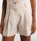 Blazé Milano Selle pleated linen shorts