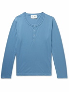 Frescobol Carioca - Parley Recycled Jersey Henley T-Shirt - Blue