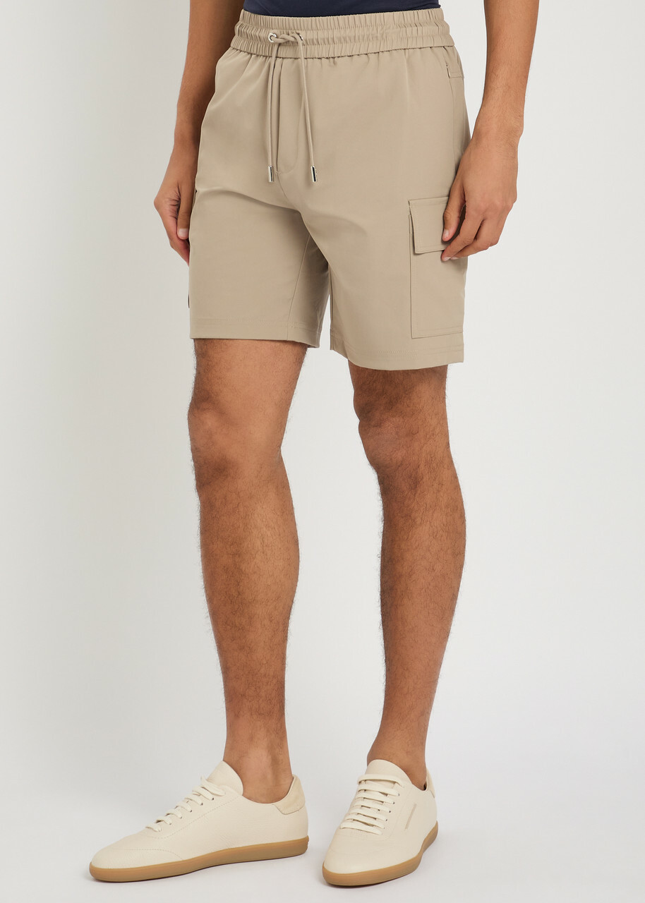 Raith Milo Stretch-jersey Cargo Shorts Beige