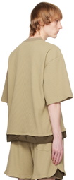 meanswhile Beige Crewneck T-Shirt