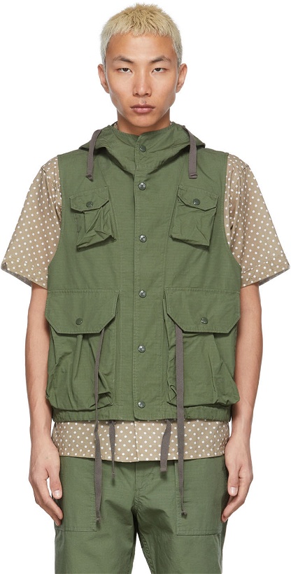 Photo: Engineered Garments Green Ripstop Field Vest