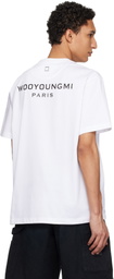 WOOYOUNGMI White Cotton Back Logo T-shirt