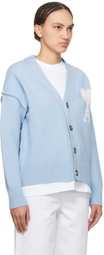 AMI Paris Blue Ami de Cœur Cardigan