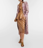 Dries Van Noten Draped jersey midi skirt