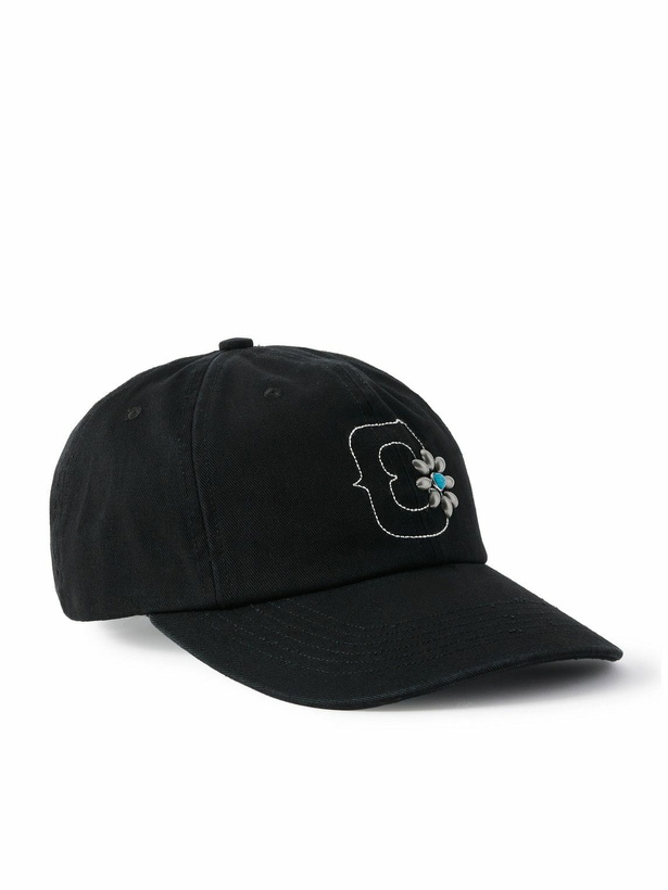 Photo: Cherry Los Angeles - Logo-Embroidered Embellished Cotton-Twill Baseball Cap