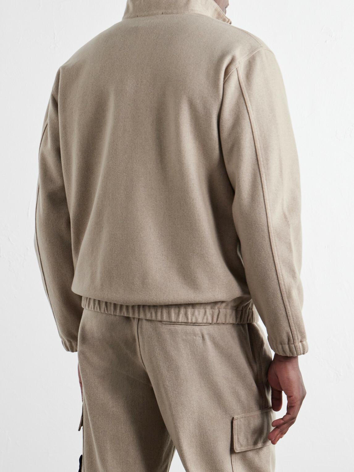 Stone Island - Garment-Dyed Wool Nylon Flannel-TC Overshirt - Brown